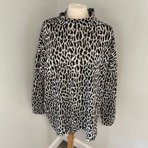 Ann Taylor LOFT Plus Leopard/Zebra Sweater